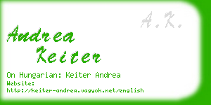 andrea keiter business card